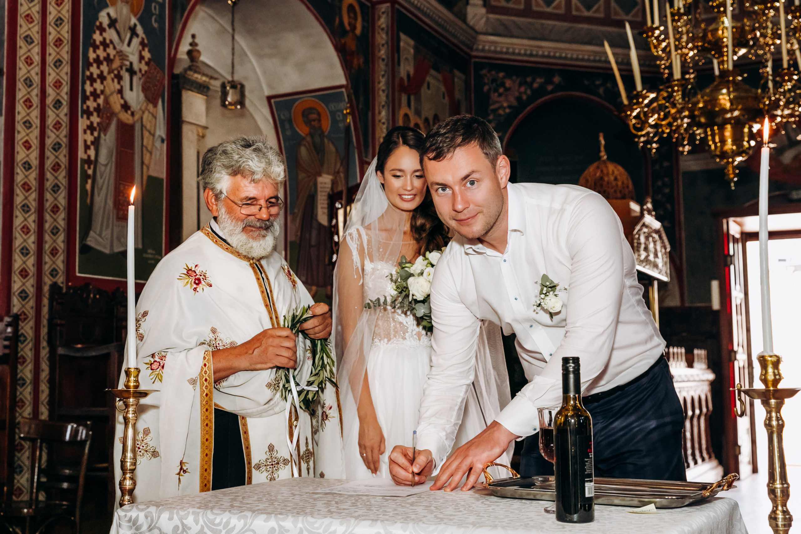 Анна и Дмитрий: свадьба на санторини, свадебное агентство Julia Veselova - Фото 19