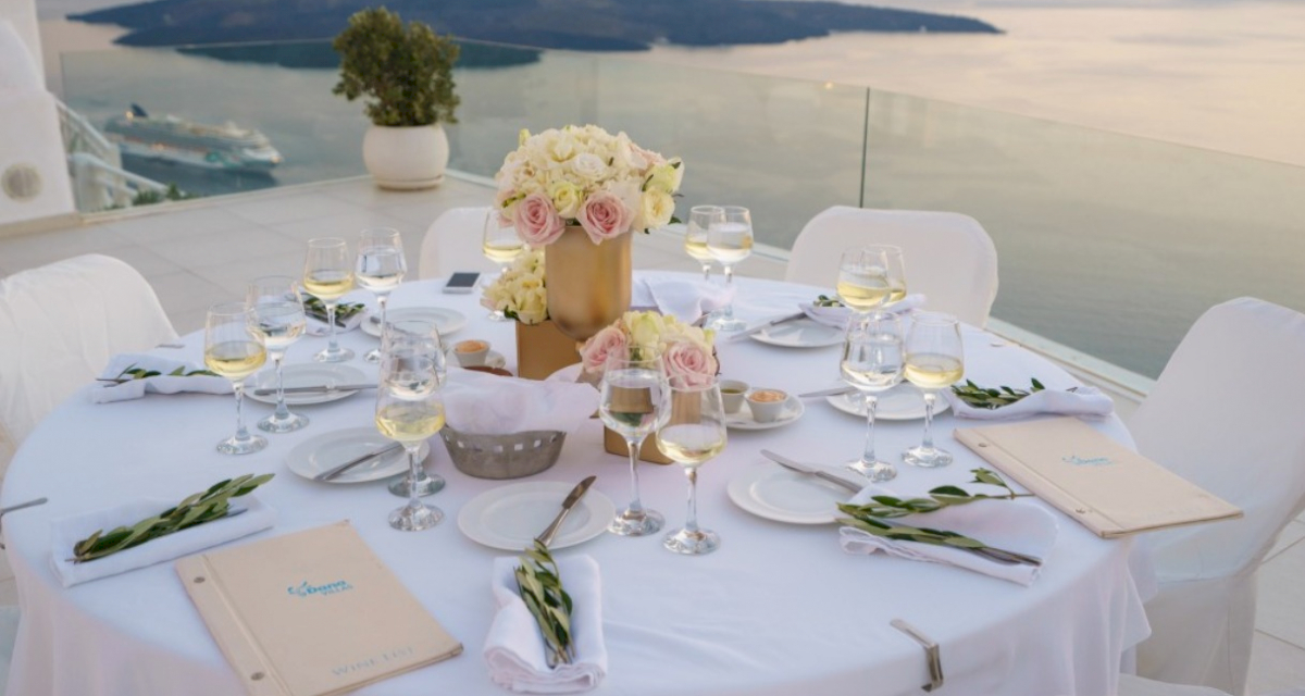 Restorani pulmapaigad ja vastuvõtt Santorini saarel Kreekas: свадьба на санторини, свадебное агентство Julia Veselova - Фото 4