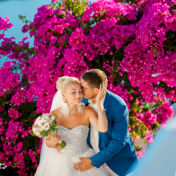 Екатерина и Дмитрий: свадьба на санторини, свадебное агентство Julia Veselova - Фото 38