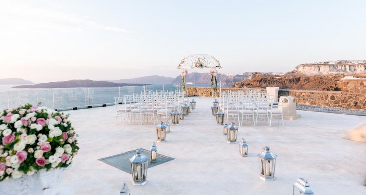 Площадки для свадебной церемонии: свадьба на санторини, свадебное агентство Julia Veselova - Фото 17
