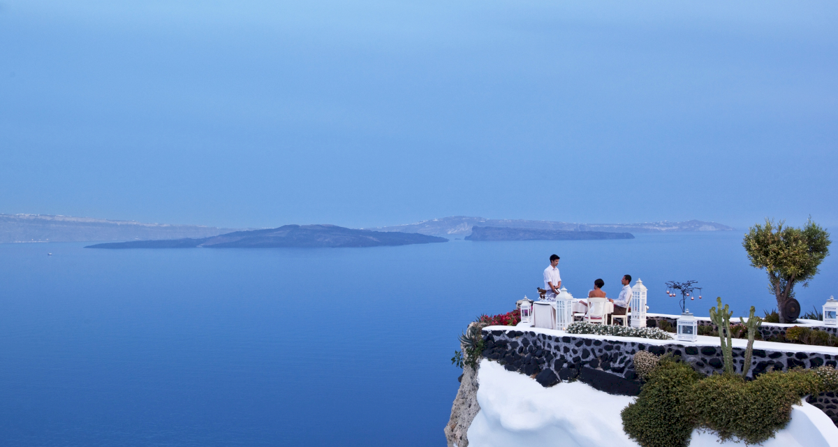Restaurant wedding venues and reception on Santorini island in Greece: свадьба на санторини, свадебное агентство Julia Veselova - Фото 2