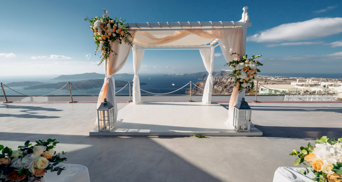 Площадки для свадебной церемонии: свадьба на санторини, свадебное агентство Julia Veselova - Фото 7
