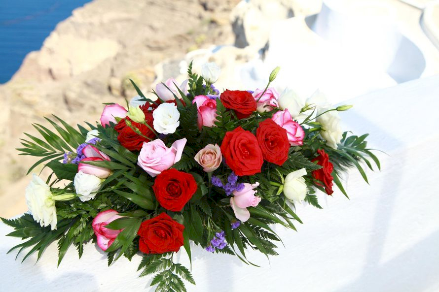 Floristics and decor: свадьба на санторини, свадебное агентство Julia Veselova