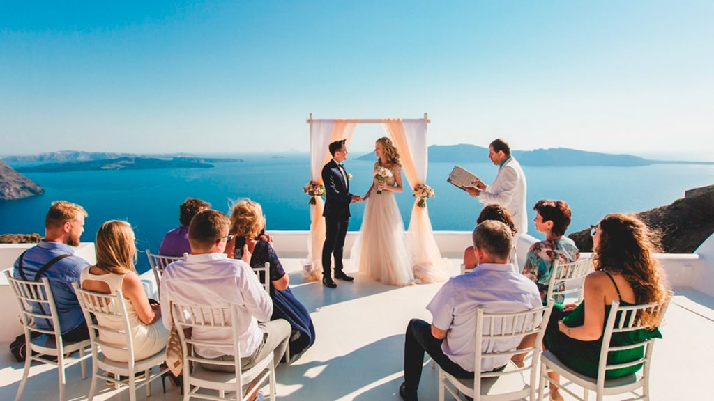 Где можно красиво отметить свадьбу за границей?: свадьба на санторини, свадебное агентство Julia Veselova