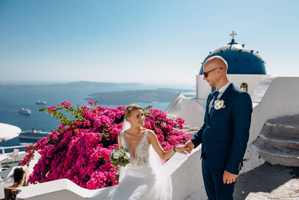 Ira and Maxim: свадьба на санторини, свадебное агентство Julia Veselova